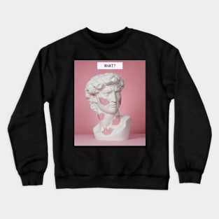 Statue What Love Liebe Kiss Techno Party Vaporwave Crewneck Sweatshirt